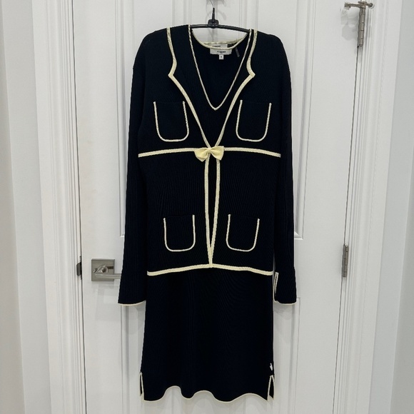 Black 2 piece VERTIGO Dress from PARIS. Very good condition. Size M - Picture 1 of 13